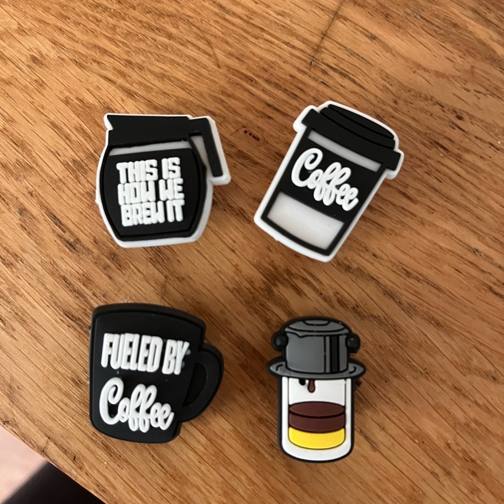 Coffee-Themed Shoe Charms/ Jibbitz Set
